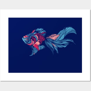 fish girl Posters and Art